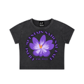 Crocus, Snow Washed Crop Top