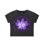 Crocus, Snow Washed Crop Top