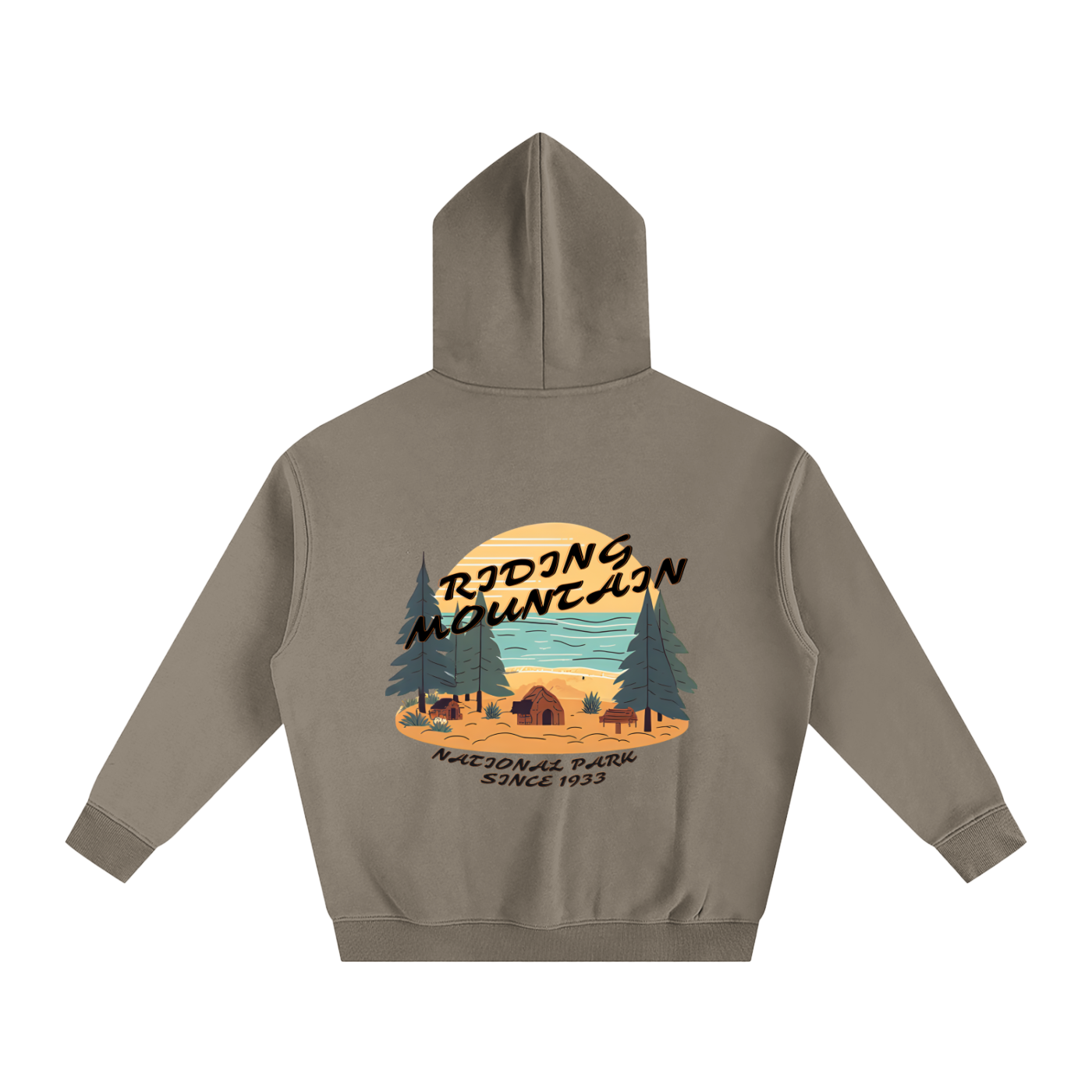 Riding Mountain, Oversize Fleeced Hoodie