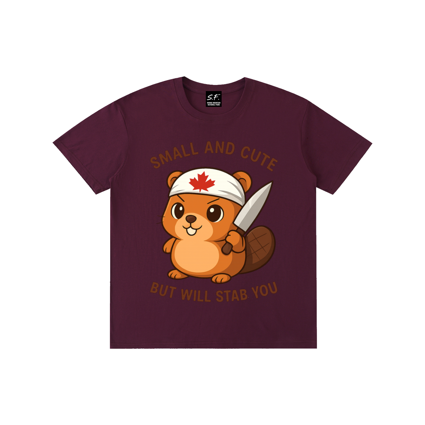 Stabby The Beaver, Pure Cotton T-Shirt