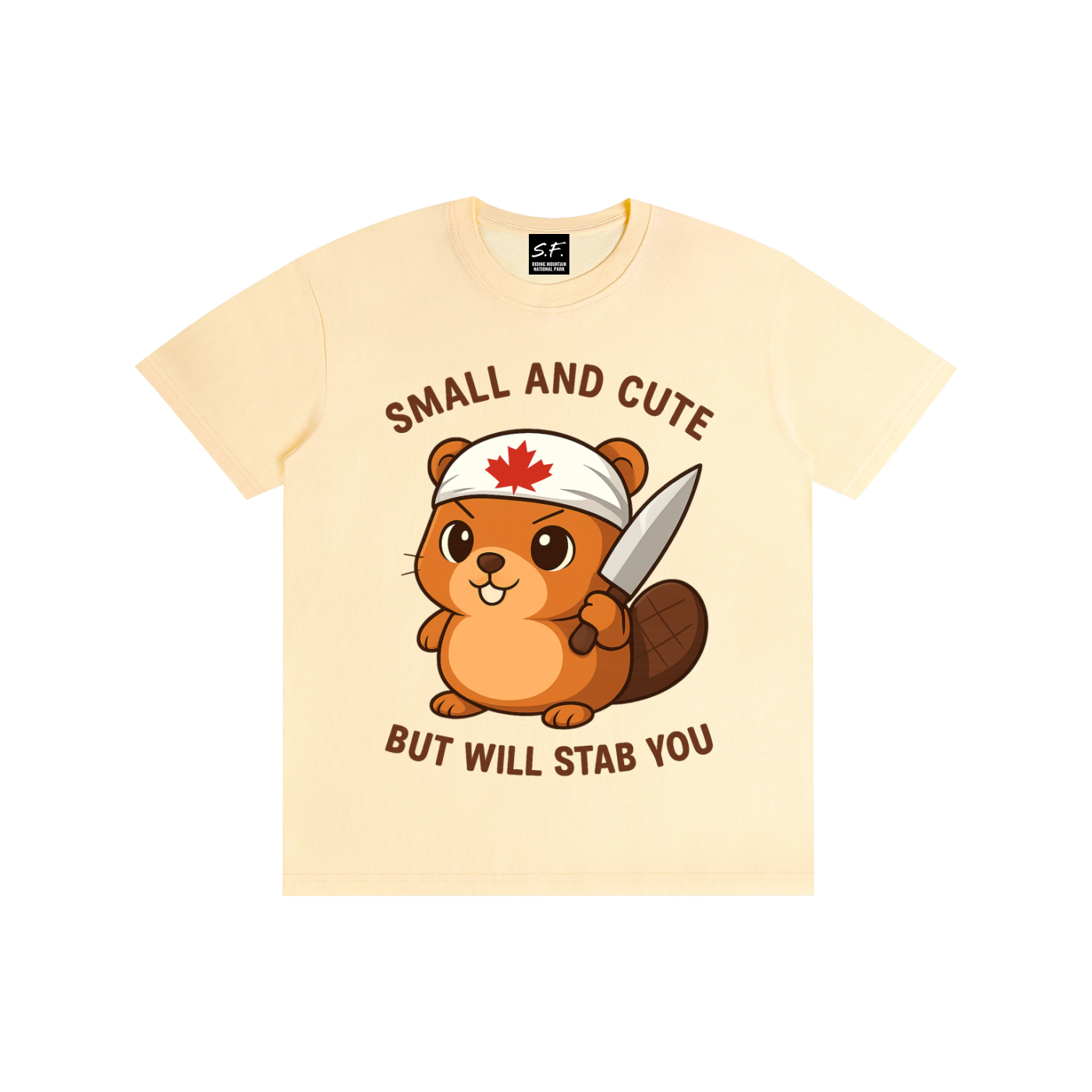 Stabby The Beaver, Pure Cotton T-Shirt