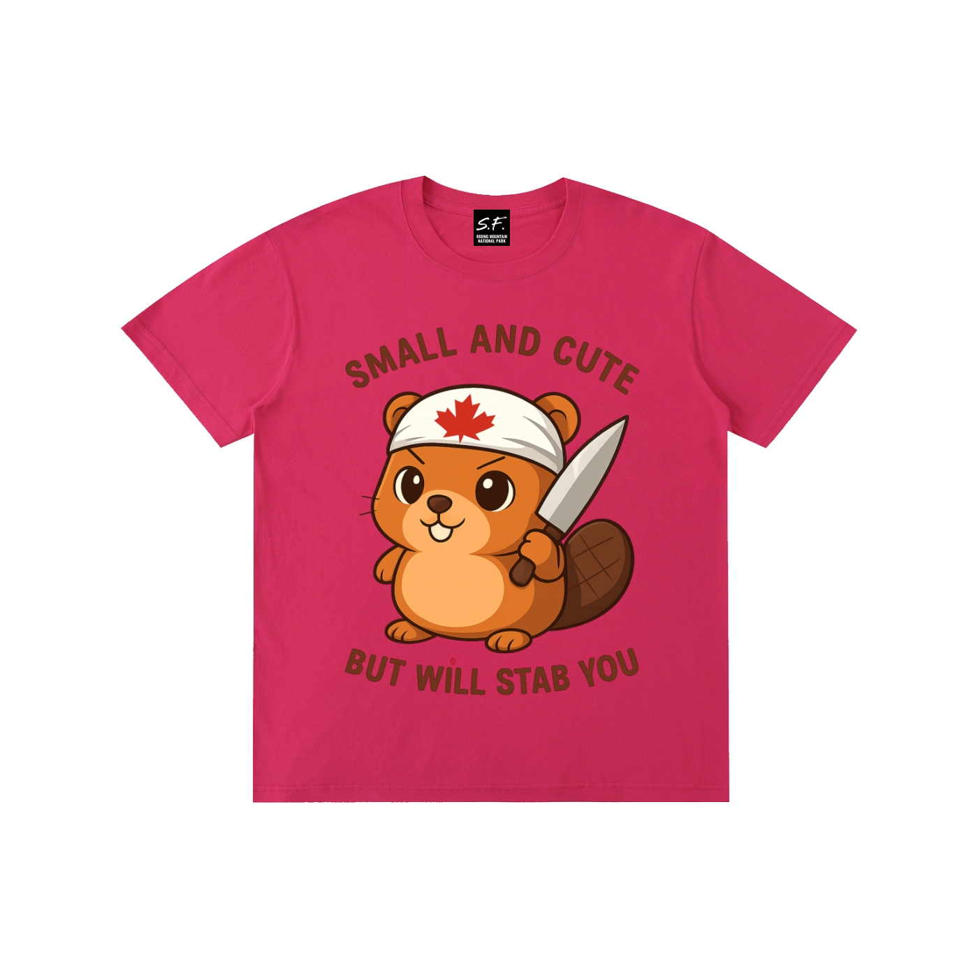 Stabby The Beaver, Pure Cotton T-Shirt