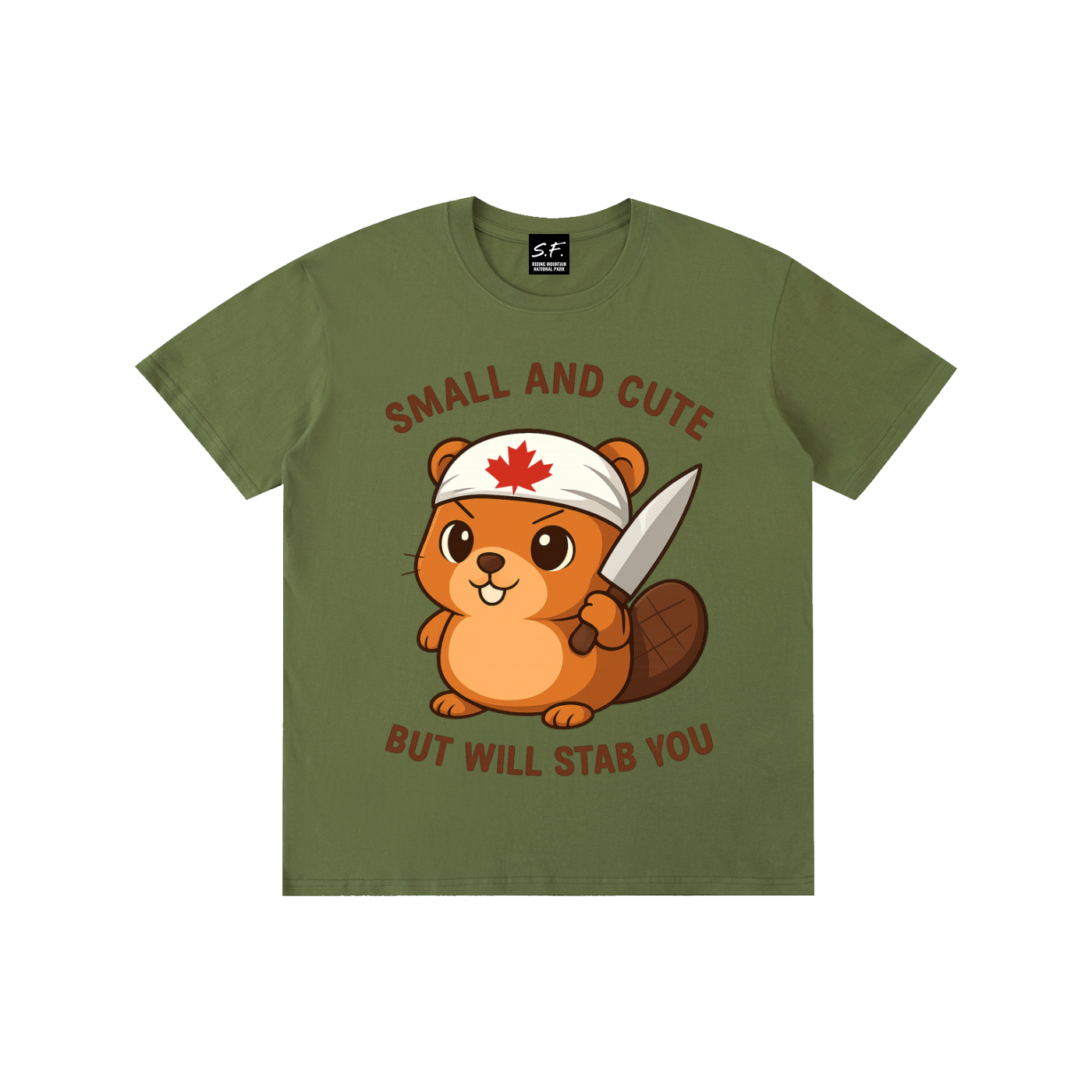 Stabby The Beaver, Pure Cotton T-Shirt